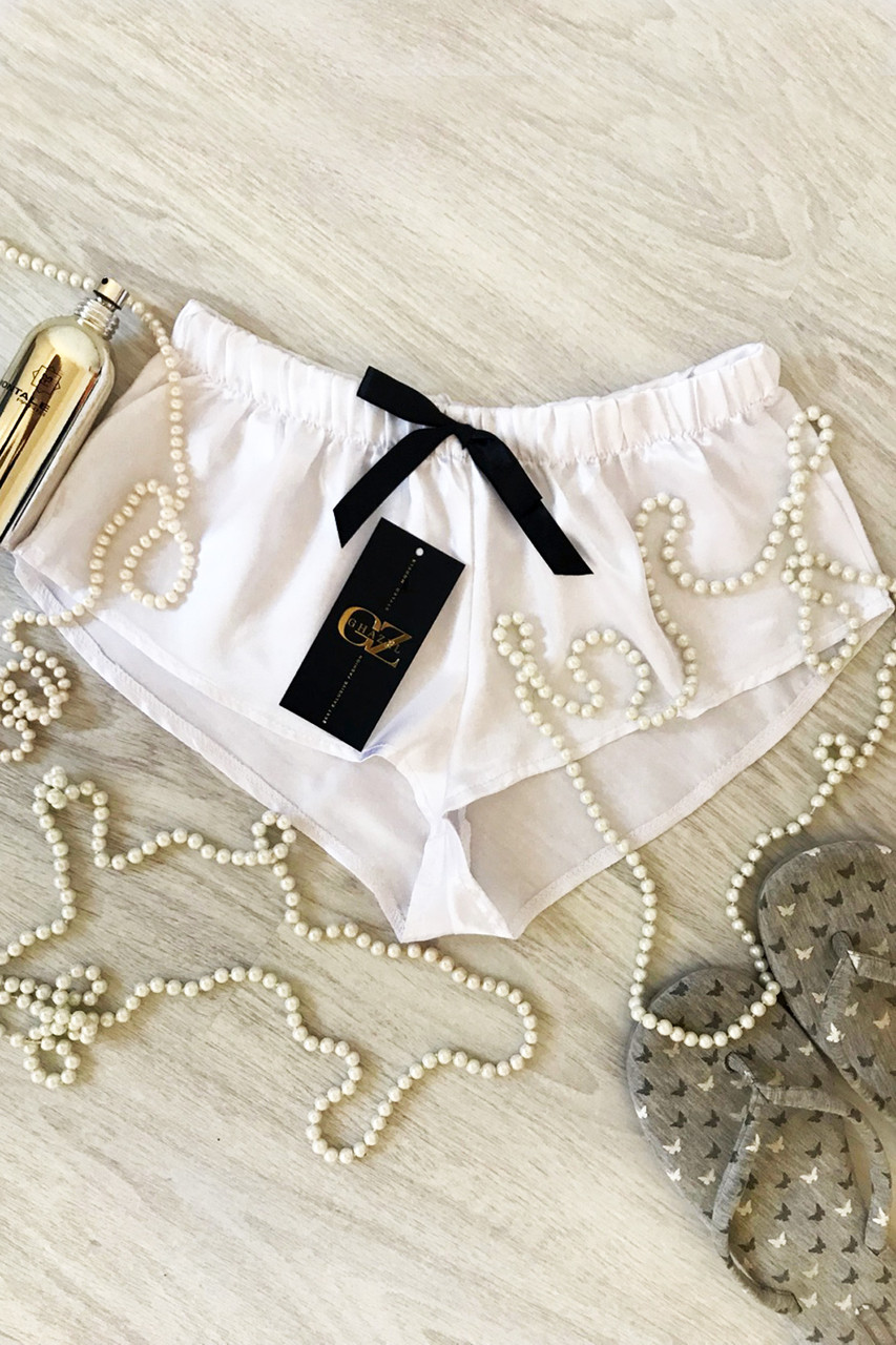 Шортики шовкові Катрін (білий), фото 1