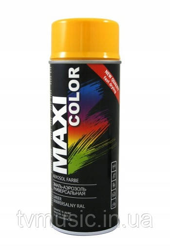 Аерозольна фарба Maxi Color RAL 1003 Сигнально-жовтий 400 мл