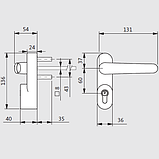Антипаніка для одностулкових дверей з 1 точкою замикання із зовнішньою зовнішньою ручкою (G-U Німеччина), фото 3