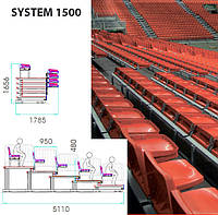 Телескопічна трибуна система 1500