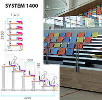 Телескопічні трибуни система 1400