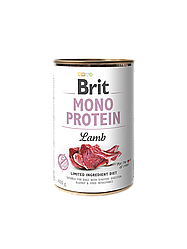 Консерва для собак Brit Mono Protein Lamb (Бріт Моно Протеін з ягням) 400г.