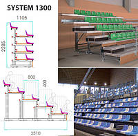 Телескопічна трибуна система 1300