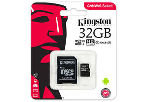 Карта памяти microSD 32Gb /Kingston/ +SD class 10 (SDC10G2/32GB) EAN/UPC: 740617274707