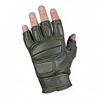 M-Tac рукавиці тактичні безпалі шкіряні Assault Tactical Mk.1 олива