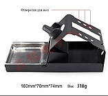 ST91-12 металева підставка для паяльника з губкою, металевою мочалкою і прихваткою, фото 2