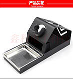 ST91-12 металева підставка для паяльника з губкою, металевою мочалкою і прихваткою, фото 3