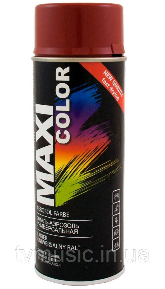 Аерозольна фарба Maxi Color RAL 3011 Коричнево-червоний 400 мл