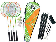 Набір для бадмінтону Talbot Torro Badminton Set 4 Attacker Plus для 4-х гравців (ракетки, волани, сітка та ін)