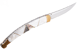 Ніж складаний рельєфна мармурова рукоять відмінний подарунок мисливцеві, рибалці або туризм