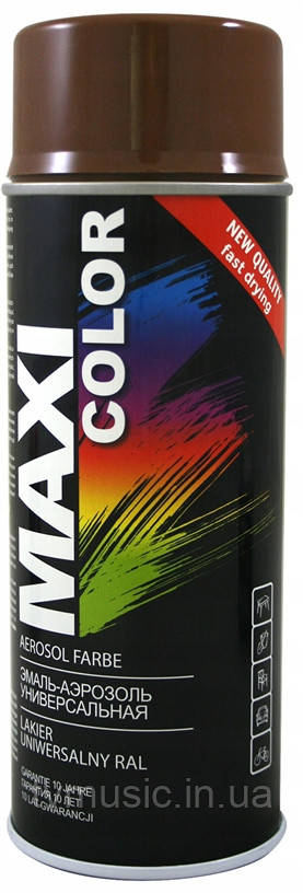 Аерозольна фарба Maxi Color RAL 8016 Коричнево-червоний 400 мл