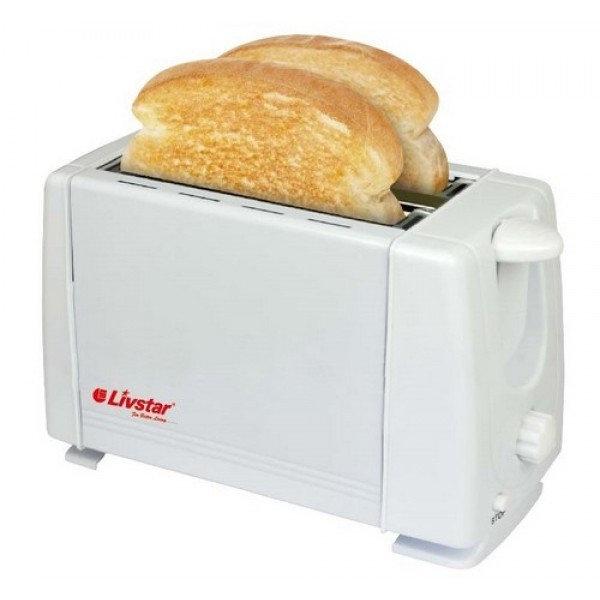 Тостер електричний LIVSTAR LSU-1225 750 Вт компактний тостер на 2 шматочки білий 