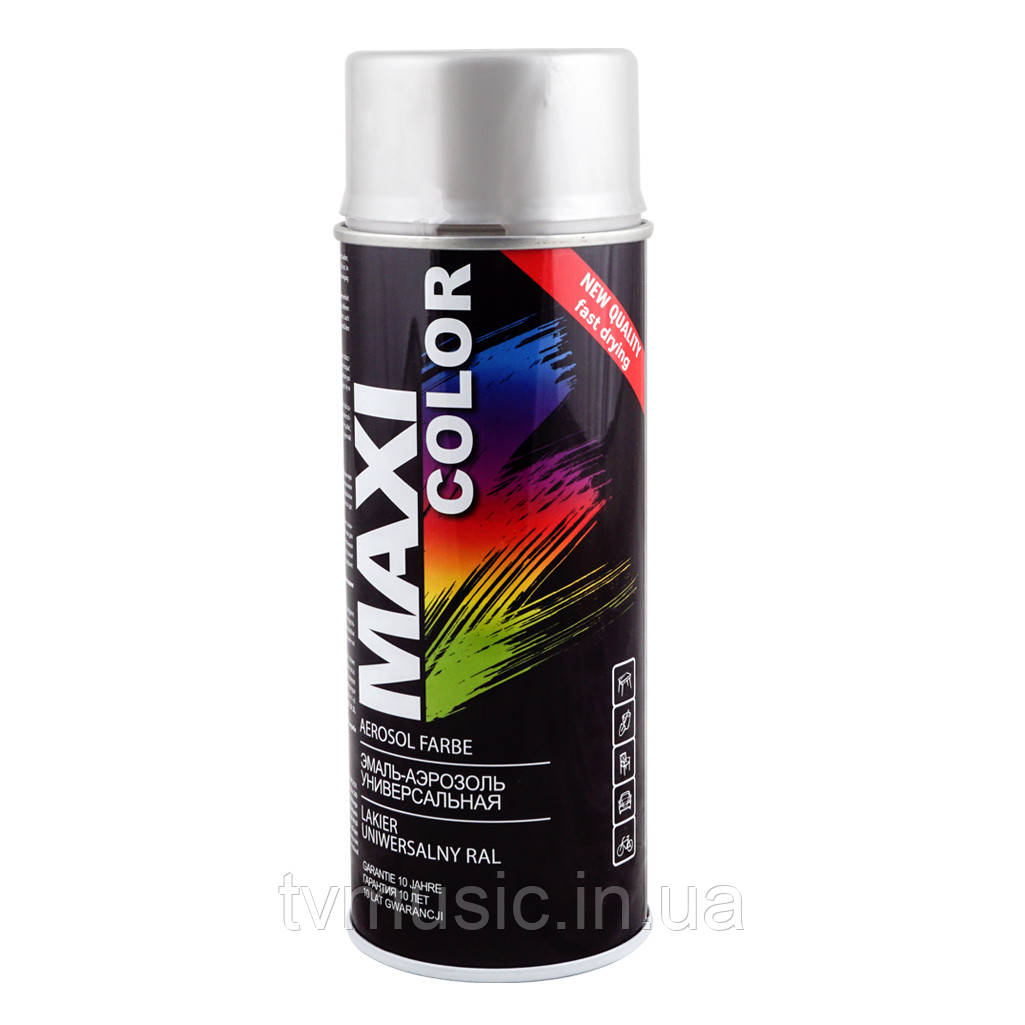 Аерозольна фарба Maxi Color RAL 9006 Біло-алюмінієвий 400 мл