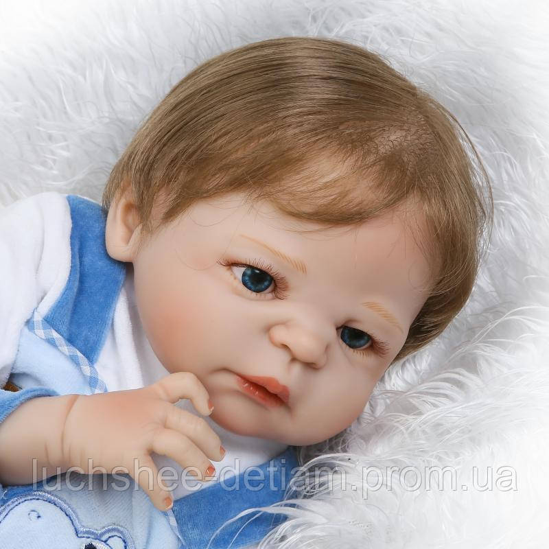 Кукла реборн 57 см полностью виниловый мальчик Максимка - фото 9 - id-p653453843