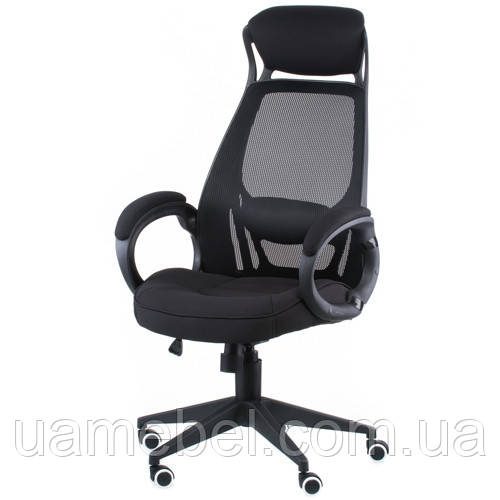 Крісло для керівника black fabric E5005