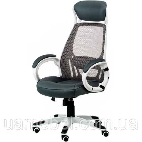 Крісло керівника Briz grey/white E0888
