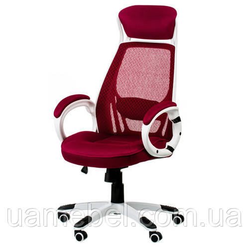 Крісло керівника Briz red/white E0901