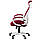 Крісло керівника Briz red/white E0901, фото 3