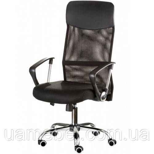 Крісло офісне керівника Supreme black E4862