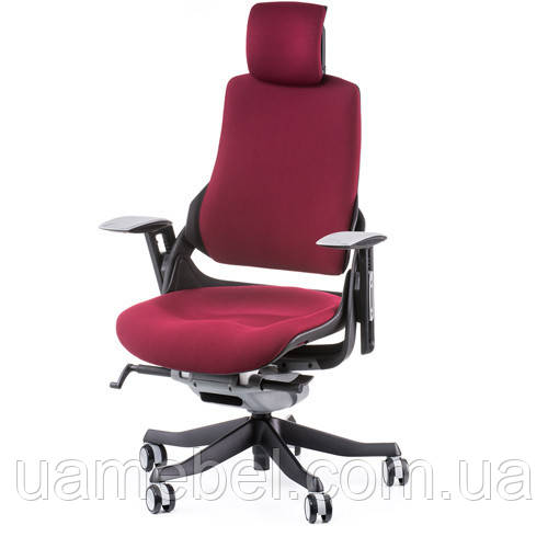 Крісло для керівника WAU BURGUNDY FABRIC E0758