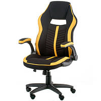 Крісло ігрове для комп'ютера Prime black/yellow E5548