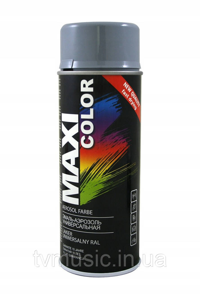 Аерозольна фарба Maxi Color RAL 7032 Галічно-сірий 400 мл, фото 1