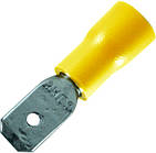 Наконечник ізольований папа 4,0-6,0мм.кв В6,35 жовтий (100шт)[s4041004] E.NEXT e.terminal.stand.mdd5.5.250