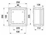 Коробка монтажна пластикова Z3 W 1-3-3-4 IP55 (250*250*138) [9301-000], фото 2