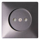 Панель для розетки без заземлення антрацит [ins0040036] E.NEXT e.lux.12211L.pn.anthracite