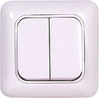 Вимикач 2-клавішний білий [205] E.NEXT
