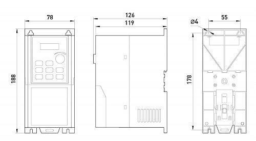 Преобразователь частоты e.f-drive.2R2h 2,2кВт 3ф/380В Енекст [i0800065] - фото 2 - id-p1009532797