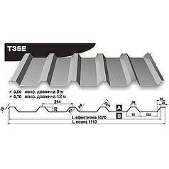 Профнактил Blachy Pruszynski покрівельний T — 35 Е — 0,7 мм Алюмоцинк