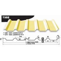 Профнастил Blachy Pruszynski покрівельний T - 35 Е - 0,7 мм Алюмоцинк, фото 2