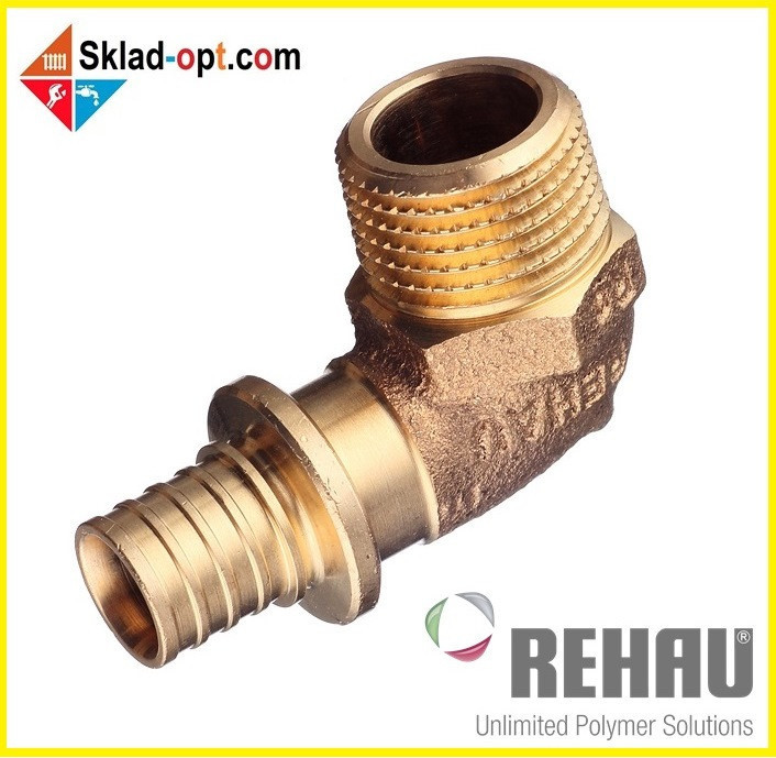Коліно Rehau RX Ø20 x 3/4 з зовнішньою різьбою. 366090-001