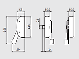 Антипаніка для одностулкових дверей з 1 точкою замикання із зовнішньою зовнішньою ручкою (G-U Німеччина), фото 5