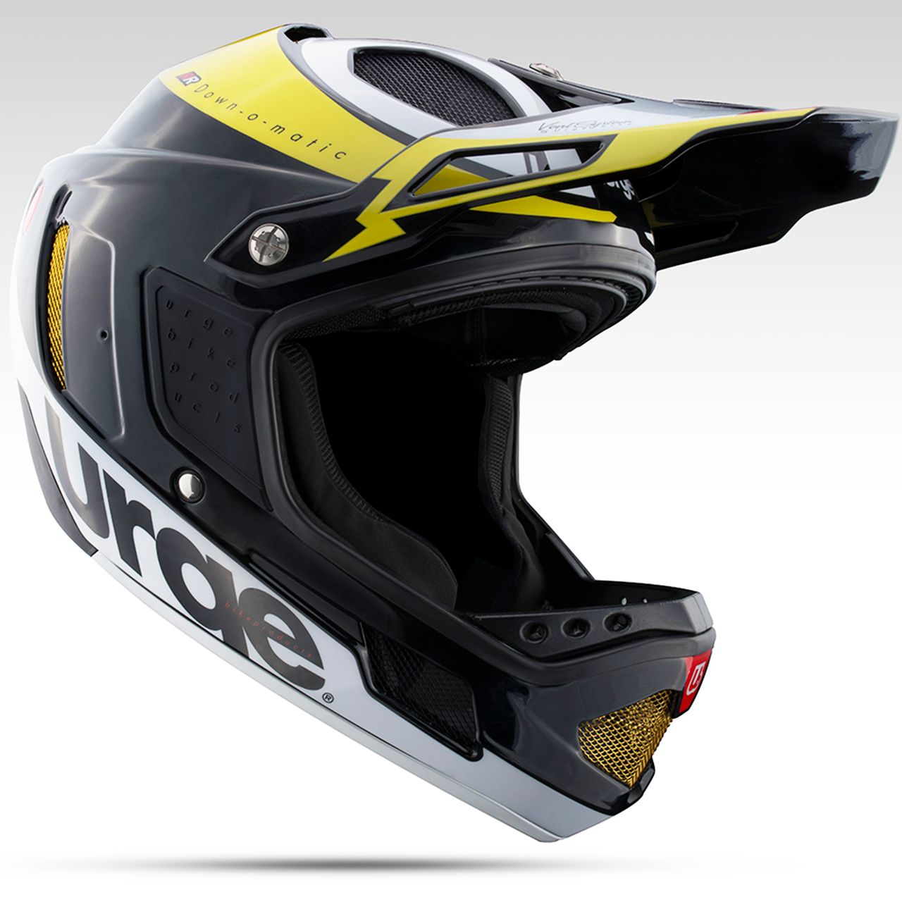 Велошолом шолом для велосипеда Urge Down-O-Matic чорно-жовто-білий L (59-60см)