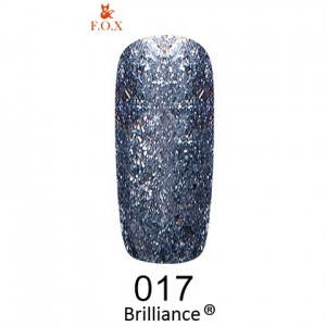 Гель-лак F.O.X gel-polish Brilliance 017 сіро-синій 6 мл, фото 2