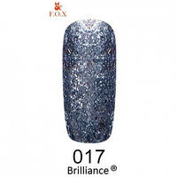 Гель-лак F.O.X gel-polish Brilliance 017 серо-синий 6 мл