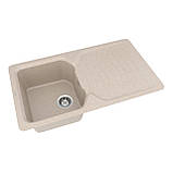 Мийка кварцова VANKOR Sigma SMP 02.85 Beige сифон автомат, фото 3
