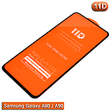 Захисне скло Full Glue Samsung Galaxy A80 (Black) - 11D Повна поклейка, фото 3