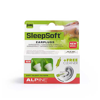 Беруші для сну Alpine Sleepsoft Minigrip + маска для сну + 3M 1100 (3 в 1)