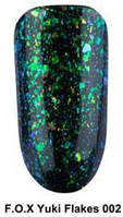F. O. X gel-polish gold Yuki Flakes 002, 6 ml