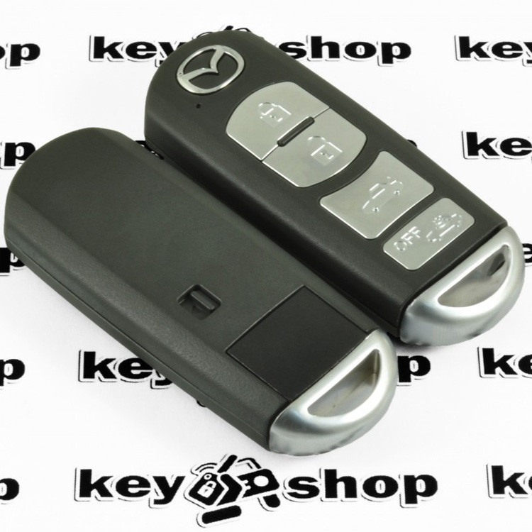 Оригинальный смарт ключ Mazda (Мазда) 4 кнопки, с чипом ID49, 433 MHZ - фото 2 - id-p1009831032