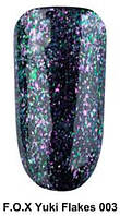 F. O. X gel-polish gold Yuki Flakes 003, 6 ml