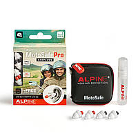 Беруши для мотоциклистов, байкеров Alpine Hearing Protection MotoSafe Pro + спрей