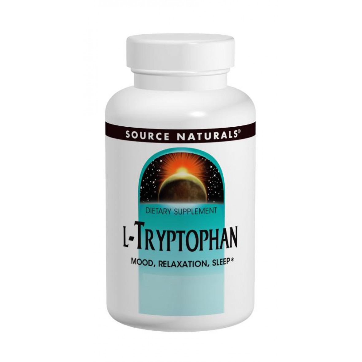 Амінокислота регулює настрій і знижує стрес Source Naturals L-Tryptophan 500 мг (60 капсул) (105608) Фірмовий