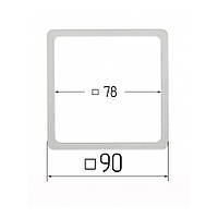 Термоквадрат для натяжних стель 78х78мм (внутрішній розмір) 90х90 мм (зовнішній розмір)