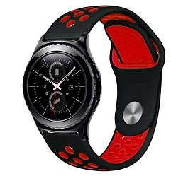 Спортивний ремінець Primo Perfor Sport для годинника Samsung Gear S2 Classic SM-R372 / R735 - Black&Red