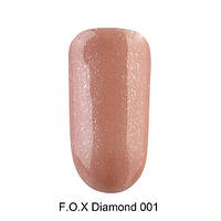 Гель-лак F.O.X gel-polish Diamond 001 бежевий з мікроблоском 6 мл