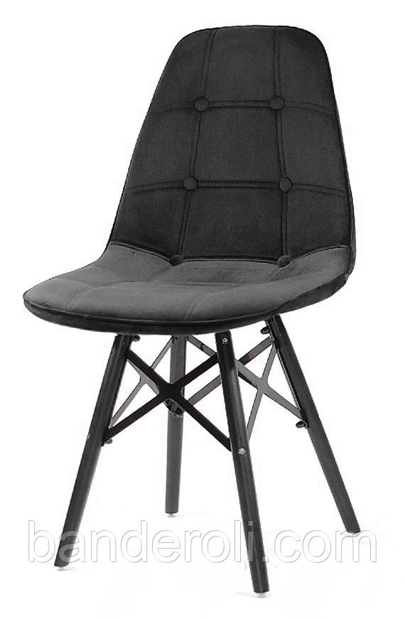 СТІЛЕЦЬ ALEX XXL -BK ЧОРНИЙ ОКСАМИТ B-4, фото 1